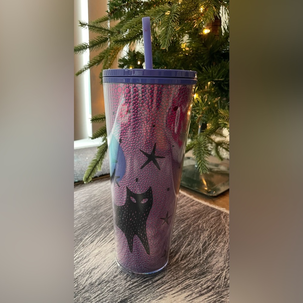 NWT - 2020 Starbucks Purple Halloween Cat Venti (24oz) Tumbler